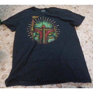 Star Wars Junior's Sugar Skull Boba Fett Tee Black Large